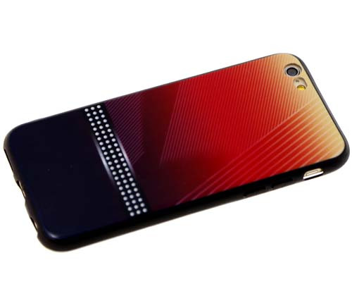 Накладка для SAMSUNG A205F (A20)/A305F (A30), полосы и точки, красно-черный