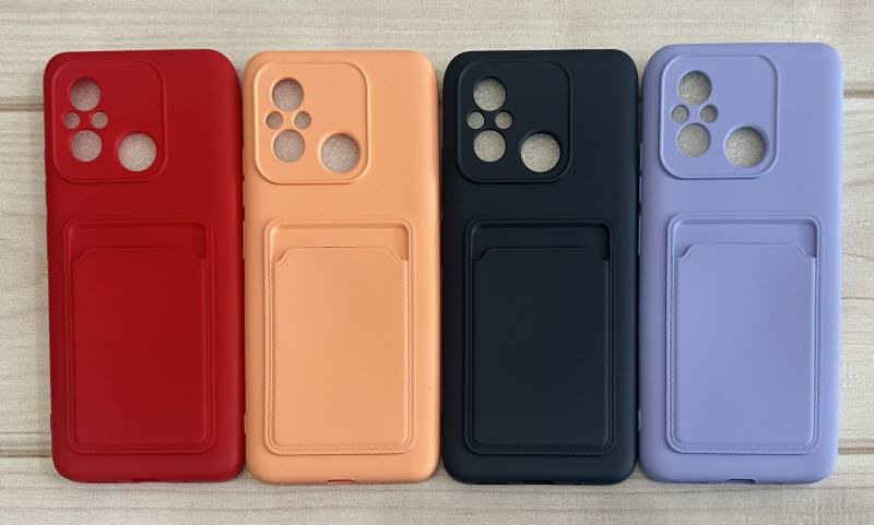 Накладка для XIAOMI Redmi A1 Plus/Poco C51, с визитницей, красный