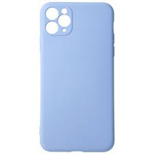 Накладка для Apl IPh 11, SILICONE COVER Soft-touch с защитой камеры, голубой