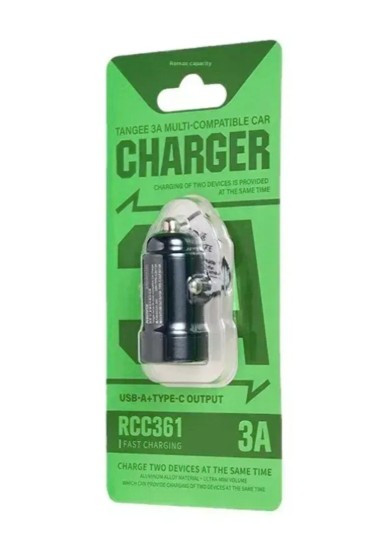 АЗУ Remax RCC361 Mini, 1USB 1UCB C 3A