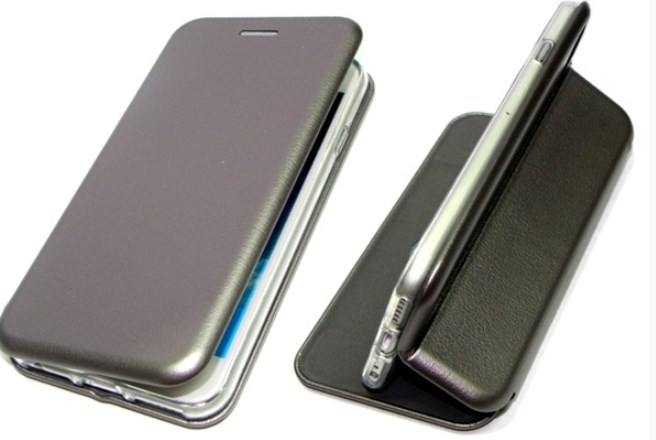 Чехол-книга для TECNO SPARK 10 Pro Fashion Case, с магнитом, серый