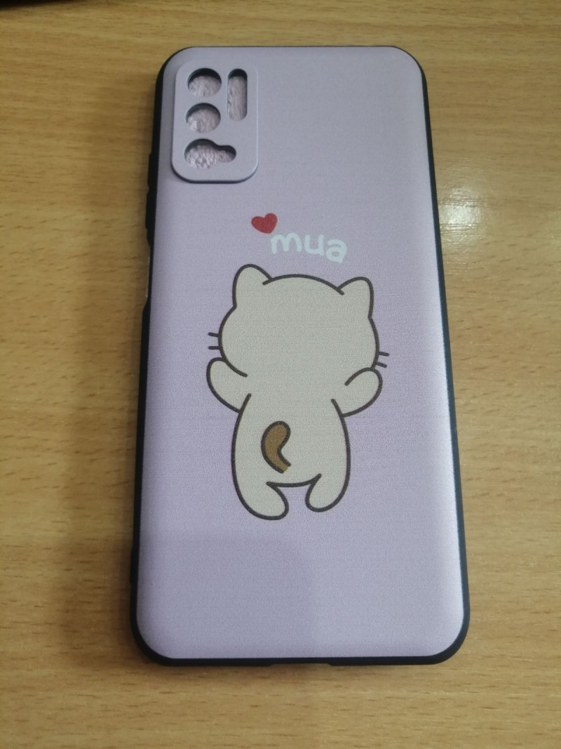 Накладка для XIAOMI Redmi Note 10T, котик, пудра