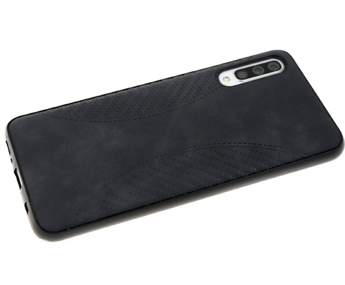 Накладка для XIAOMI Redmi 9A,  под кожу, черный