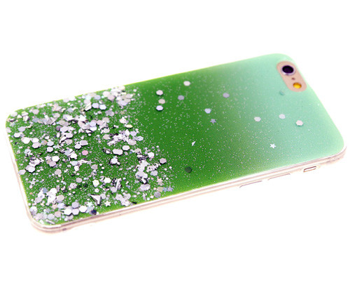 Накладка для HUAWEI Honor 9 lite, Крупные блестки, зеленый