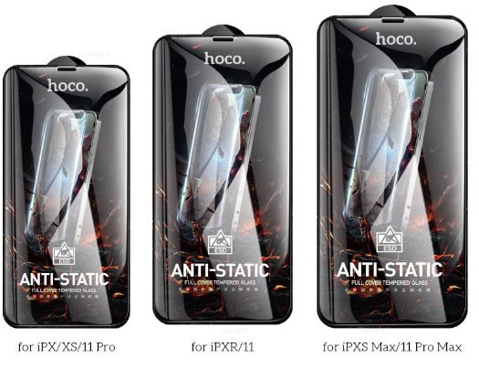 Защитное стекло для ApL iph 15 PLUS 16 PLUS, HOCO G10 anti-static черный