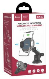 Автодержатель HOCO CA48 15W, с беспроводной зарядкой