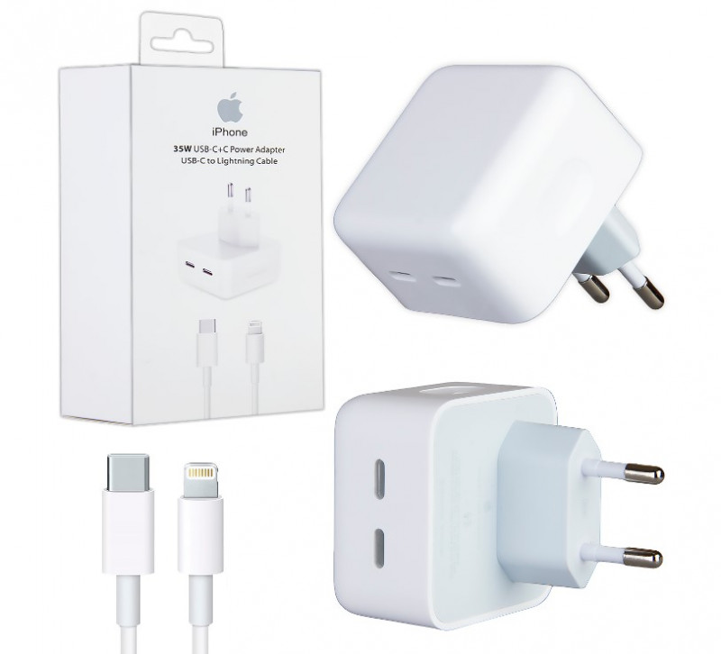 СЗУ Type-C 35W с кабелем Type-c, Lightning