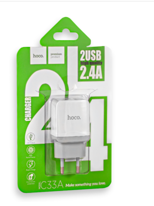 СЗУ HOCO C33A 2.4A 2USB + кабель Type-C