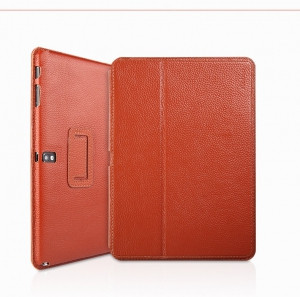 Чехол-книга для Samsung P600/610 Note, кожа Book Cover, коричневый