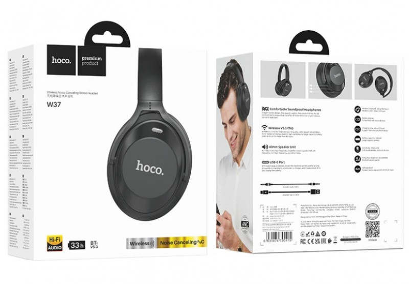 Наушники полноразмерные HOCO W37 Sound Active, Bluetooth