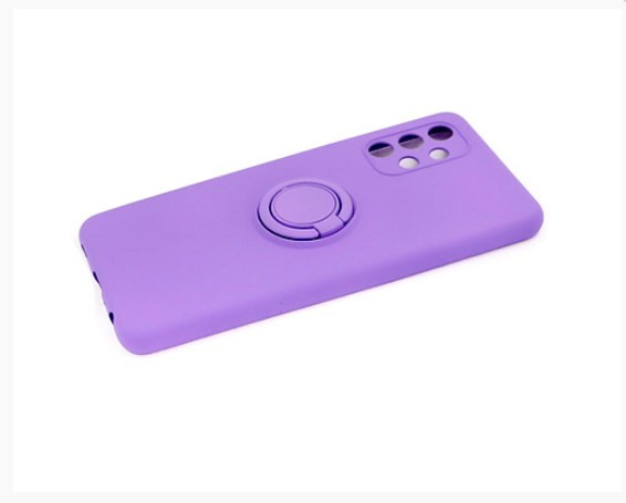 Накладка для SAMSUNG A22 A225, M32 M325, SILICONE COVER Soft-touch, с кольцом, лаванда