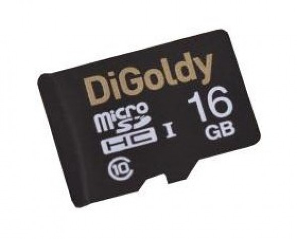 Карта памяти 16Gb MicroSDHC DiGoldy, Class10, без адаптера