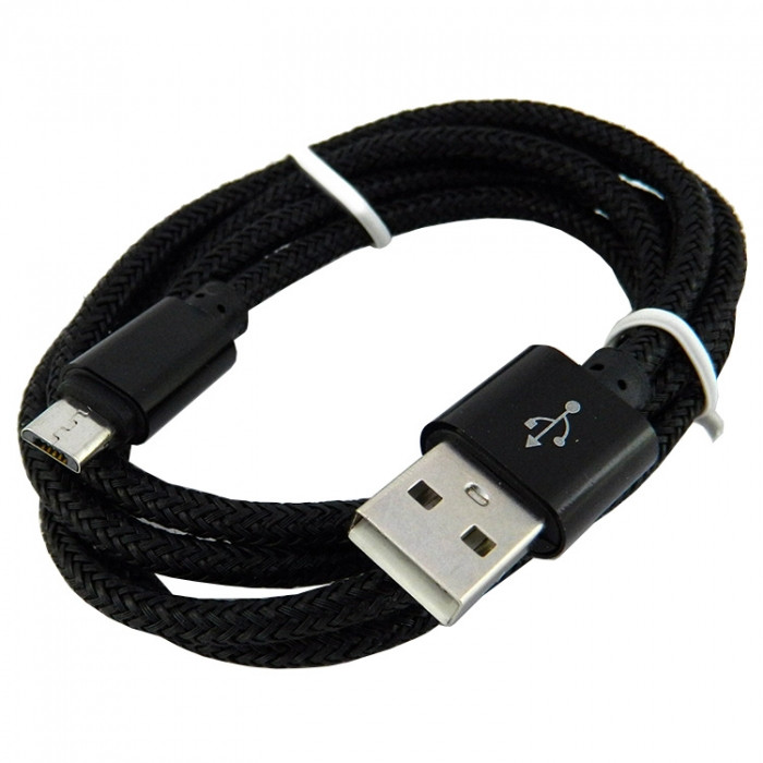 USB кабель для Micro WALKER C520 в полиуретановой обмотке, черный