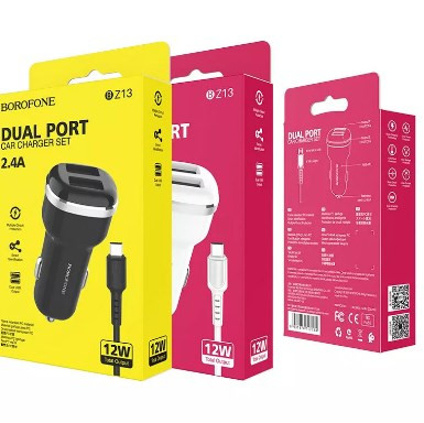 АЗУ BOROFONE Bz13 2.4A 2USB + кабель micro