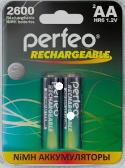 Аккумулятор Perfeo HR06 2600MAh 2BL