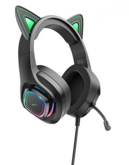 Наушники полноразмерные игровые HOCO W107 Cat Ear с  ушками