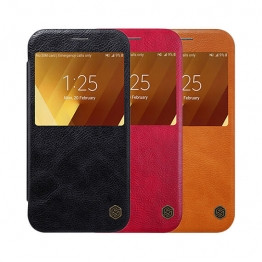 Чехол-книга для SAMSUNG G955 (S8 Plus), Nillkin, Qin case, кожа, чёрный