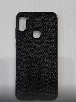 Накладка для XIAOMI Redmi Note 9,  под кожу, плетенный, черный