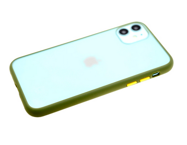 Накладка для XIAOMI Redmi Note 8T, прозрачная, с рамкой, оливковый