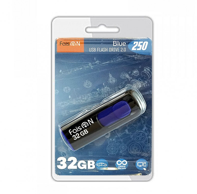 Флеш-накопитель 32Gb FaisON 310, USB 2.0, чёрный