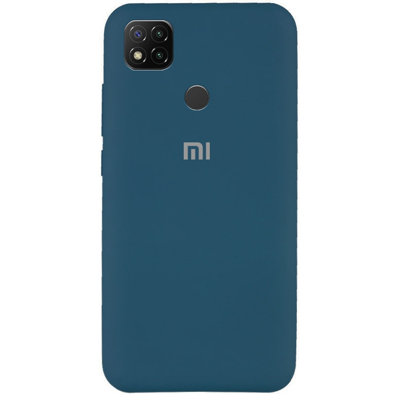 Накладка для XIAOMI Redmi 9C, 10A SILICONE COVER Soft-touch, темно синий