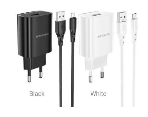 СЗУ BOROFONE BN1 Innovative 2.1A 1USB с кабелем micro