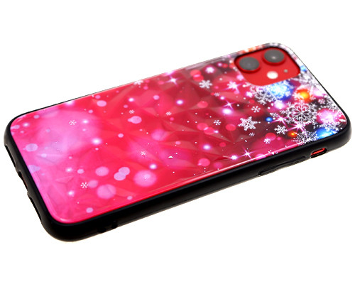 Накладка для SAMSUNG J320F (J3 2016), КР, Снежинка розовая