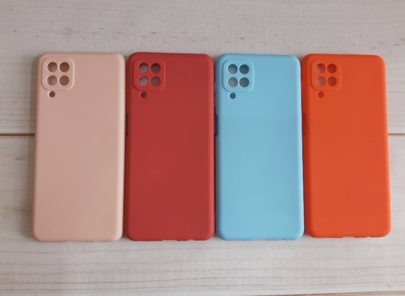 Накладка для SAMSUNG A12, Silicone Case, оранжевый