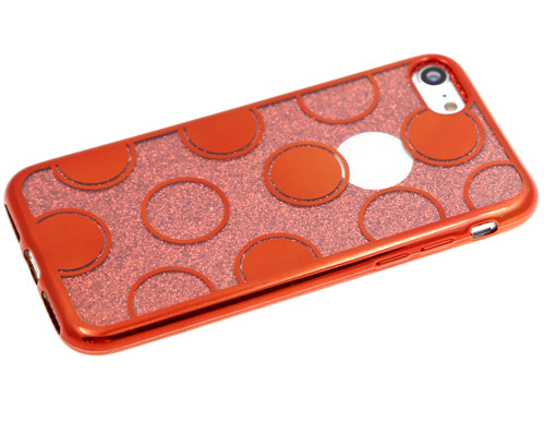 Силикон для SAMSUNG A105F A10, M105F M10, Блестки, горох, красный