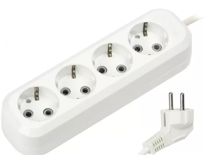 Сетевой фильтр Smartbuy 4 гнезда 3м с заземлением. 16А/3,5кВт ПВС 3х1,0