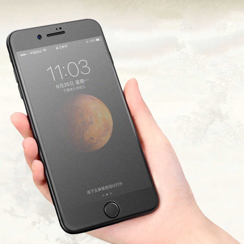 Защитное стекло для ApL iph 6/6S, 10D, матовое антибликовое, черный