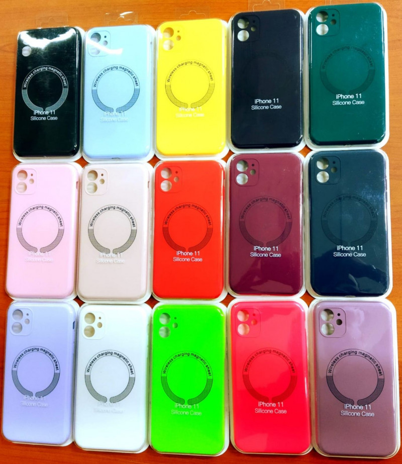 Накладка для Apl IPh 14 Pro Max, SILICONE COVER Soft-touch, Magsafe, пудра