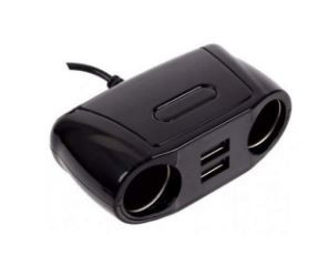 Переходник в прикуриватель (1672) на 2 ЗУ, 2 USB, Olesson