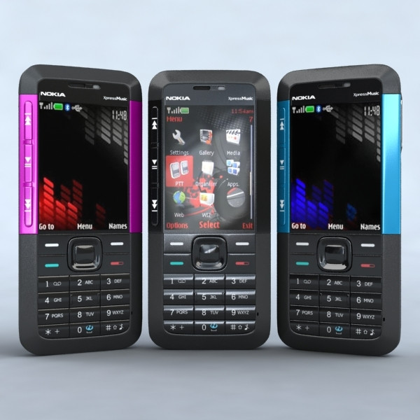 Корпус для Nokia 5310 со средней частью + клавиатура (черный/синий)