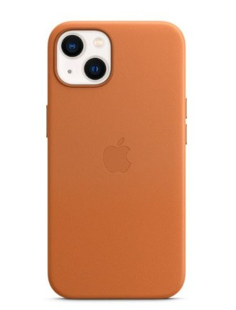 Накладка для Apl IPh 13, SILICONE COVER Soft-touch, кожа, оранжевый