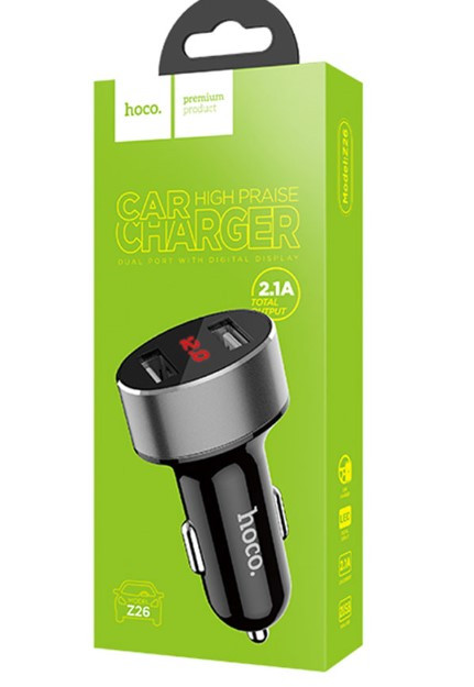АЗУ HOCO Z26 high praise, 2USB, 2.1A, 10.5W