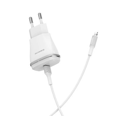 СЗУ BOROFONE BA1A 2.4A 1USB  с кабелем lightning