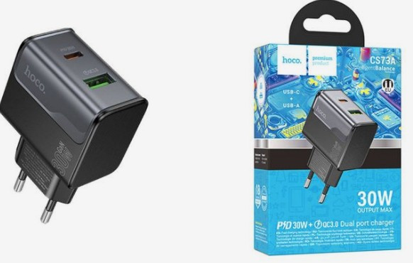 СЗУ HOCO CS73A Star Speed 1USB 1USB C PD30W QC3.0