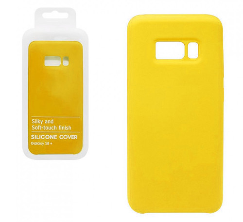 Накладка для SAMSUNG G955 (S8 Plus), SILICONE COVER Soft-touch, желтый яркий