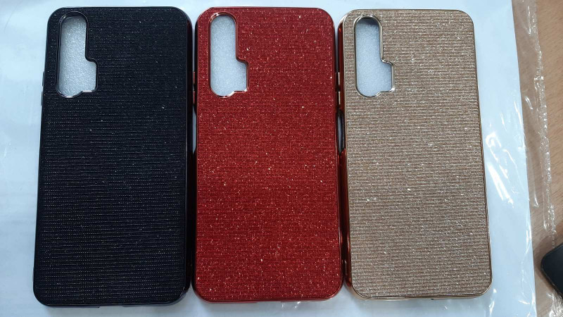 Силикон для HUAWEI Honor 20, Блестки, глянцевый борт