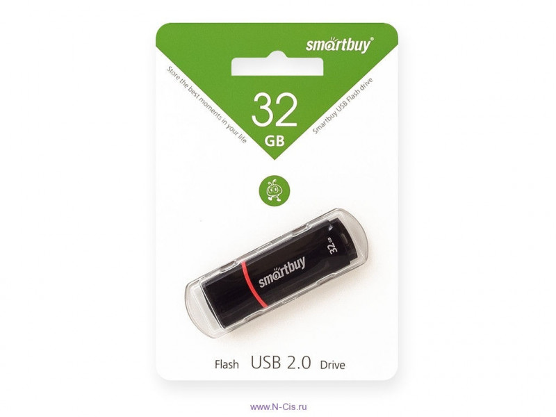 Флеш-накопитель 32Gb SmartBuy Crown, черный