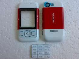 Корпус для Nokia 5200 без средней части (красный/белый)