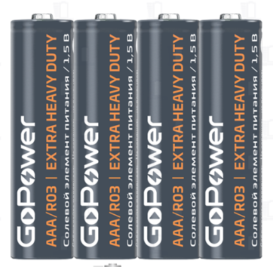 Батарейка GoPower R03 AAA Shrink 4