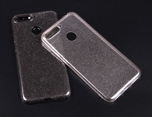 Силикон для Apl IPh 7/8, прозрачный, белый, с блестками