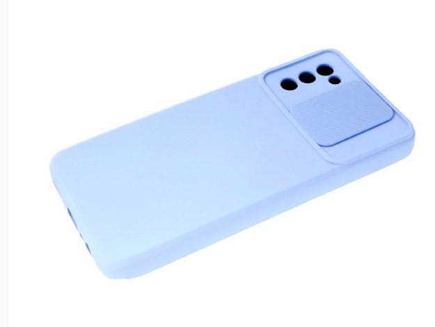 Накладка для XIAOMI Poco X3, с раздвижным окном, голубой