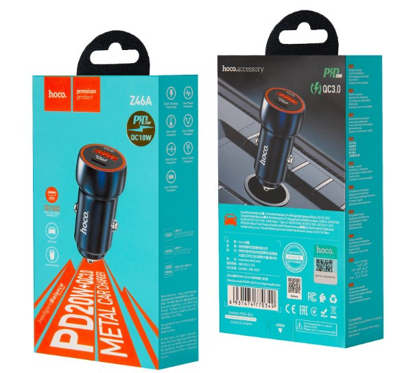 АЗУ HOCO Z46A, USB 3A и Type-C PD20W+QC18W