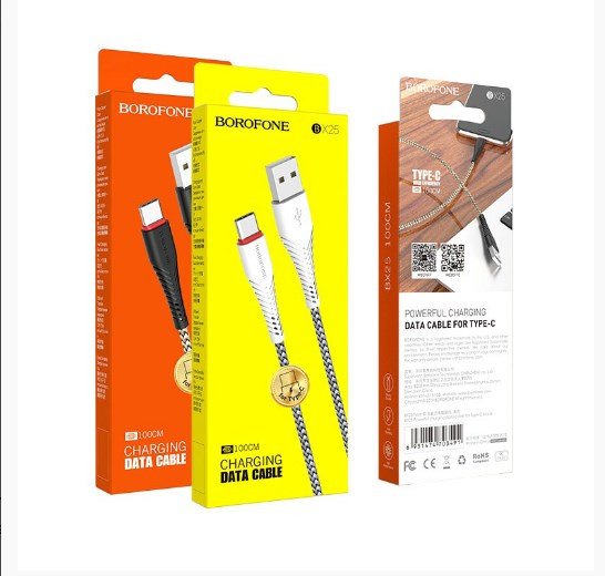 USB кабель для TYPE-C BOROFONE BX25 Powerful, 3A, 1м