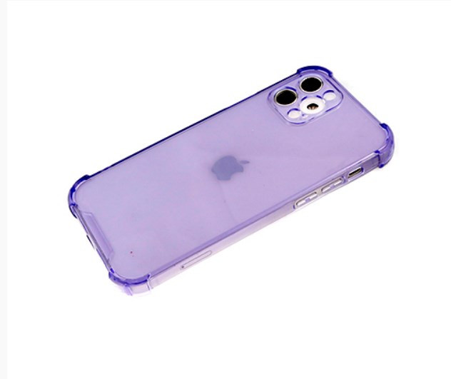 Силикон для SAMSUNG A12, прозрачный, сиреневый