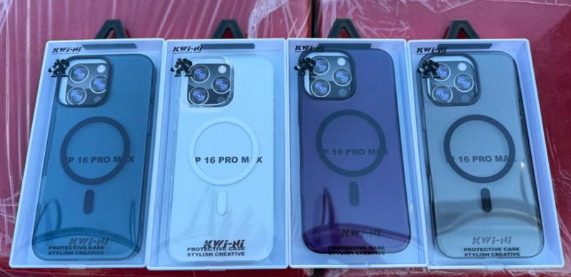 Накладка для Apl IPh 16 Pro Max, KWI-NI ORIGINAL, с MagSaf, прозрачный