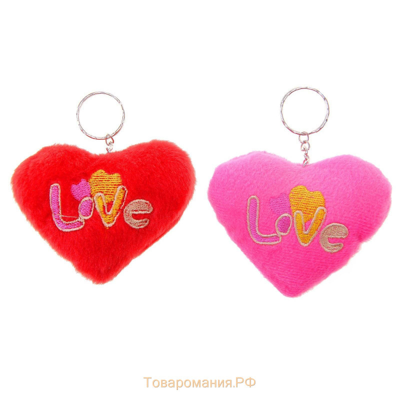 подвеска сердце на белом LOVE (набор 24 шт) 6*4 см 314933